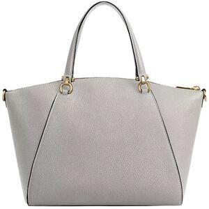 Coach Bella Satchel Cream Leather Satchel with Gold Hardware